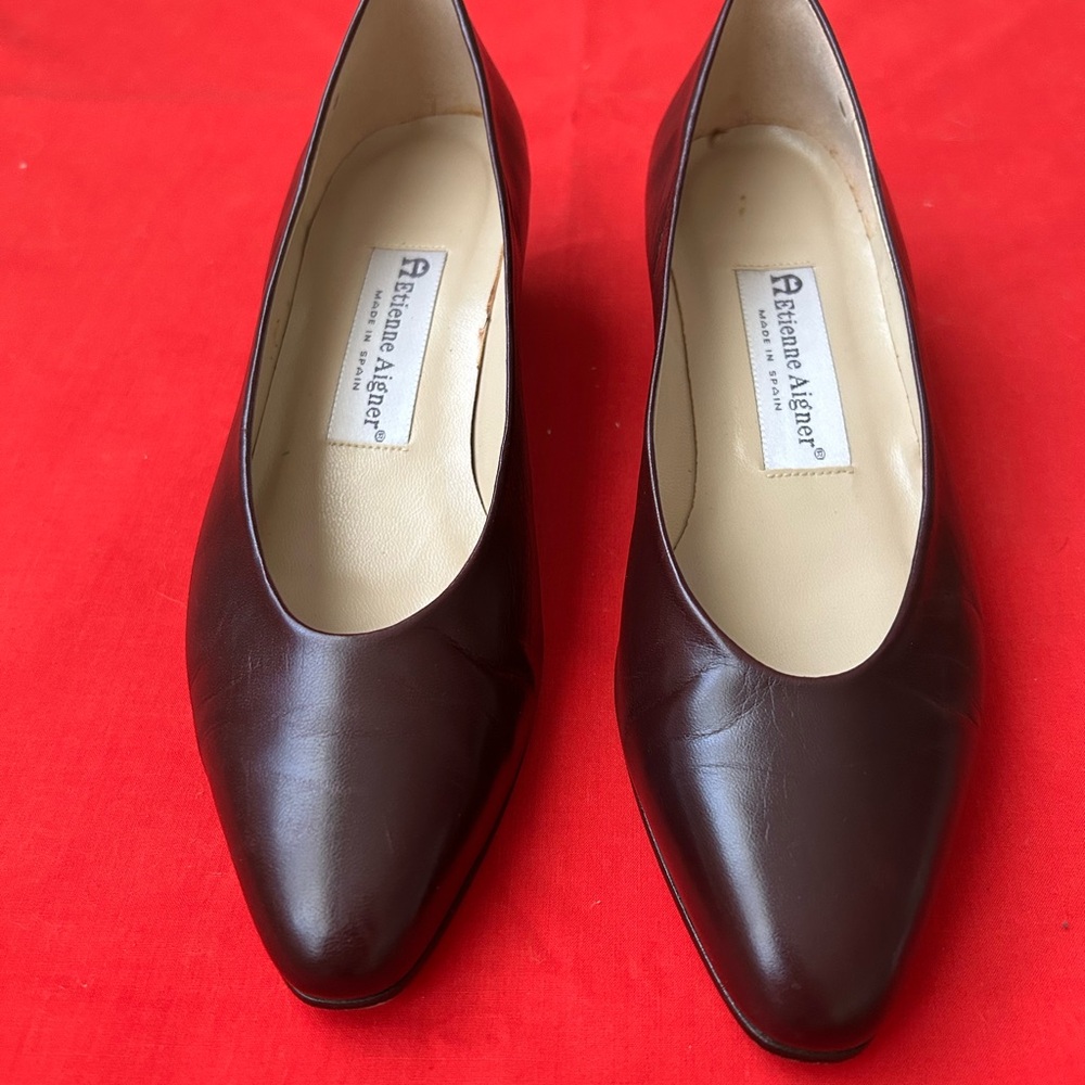 Etienne Aigner Leather Low Heels